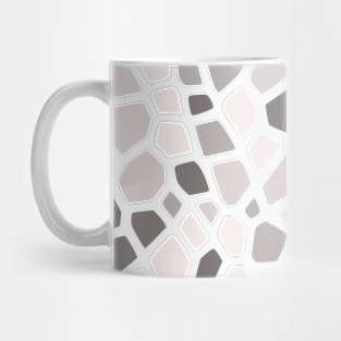 Gravel Styled Grey Cream Abstract Art Mug